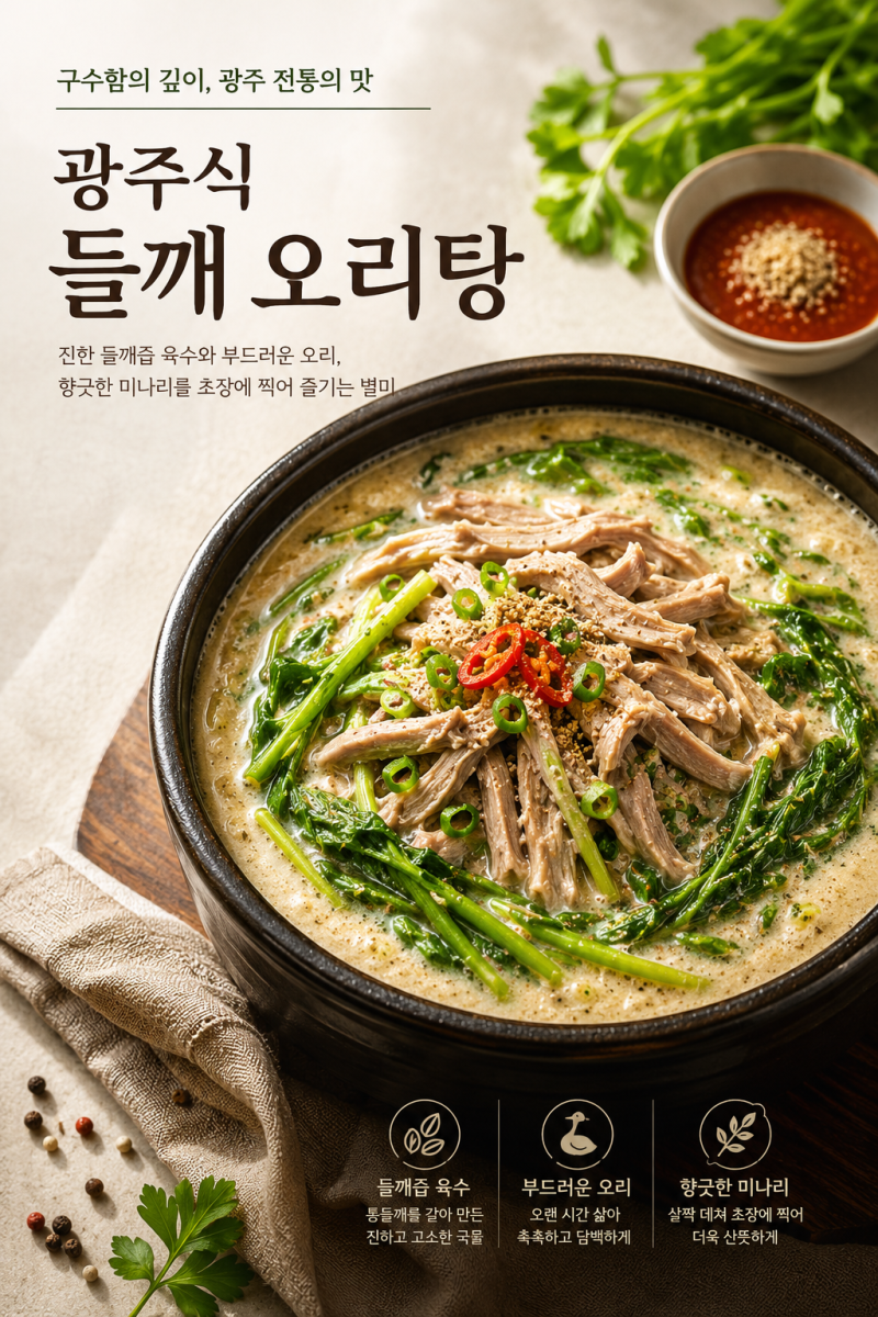 광주식 들깨 오리탕! 엄마 레시피 AI로 기록하기 3편