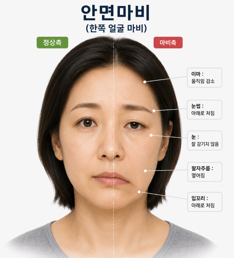 갑자기 한쪽 얼굴이 움직이지 않나요? 안면마비(벨마비) 원인부터 치료까지