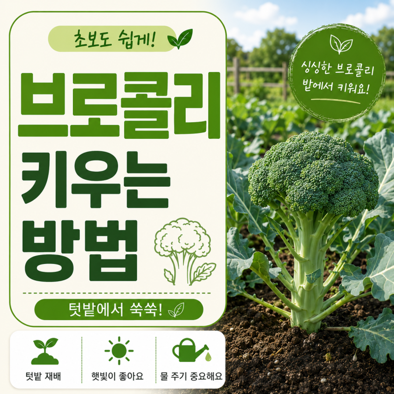 브로콜리 키우는 방법 | 모종 심는 시기 | 곁순 수확 | 텃밭 브로콜리 재배