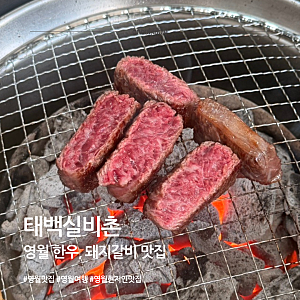[영월 맛집] 태백실비촌ㅣ영월 현지인이 추천하는 한우와 돼지갈비 맛집, 가족 외식으로 만....