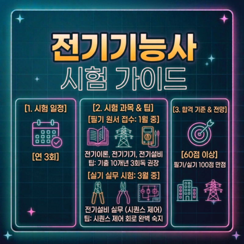 전기기능사 시험일정, 과목, 합격률 총정리 (독학 가능할까?)