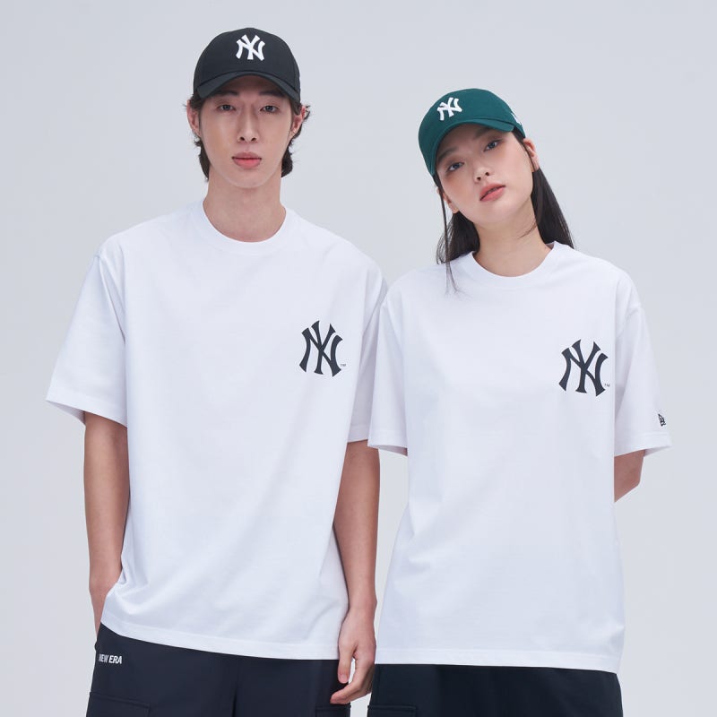 만족도 높은 제품 뉴에라반팔티 뉴에라 남녀공용 MLB 베이직 로고 뉴욕 양키스 반팔 티셔츠 14....