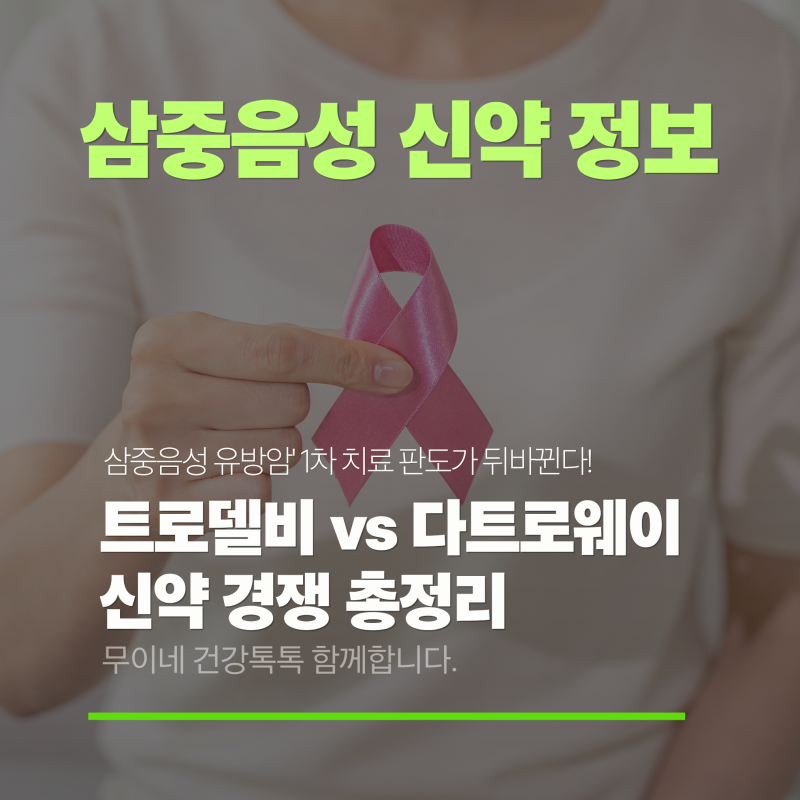 삼중음성 유방암 신약 1차 치료 판도가 뒤바뀐다! 트로델비 vs 다트로웨이 신약 경쟁 총정리