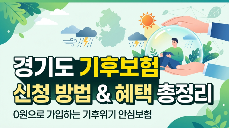 경기도민 필수 필독! 0원으로 가입하는 '경기도 기후보험' 신청방법 및 보장 혜택 총정리