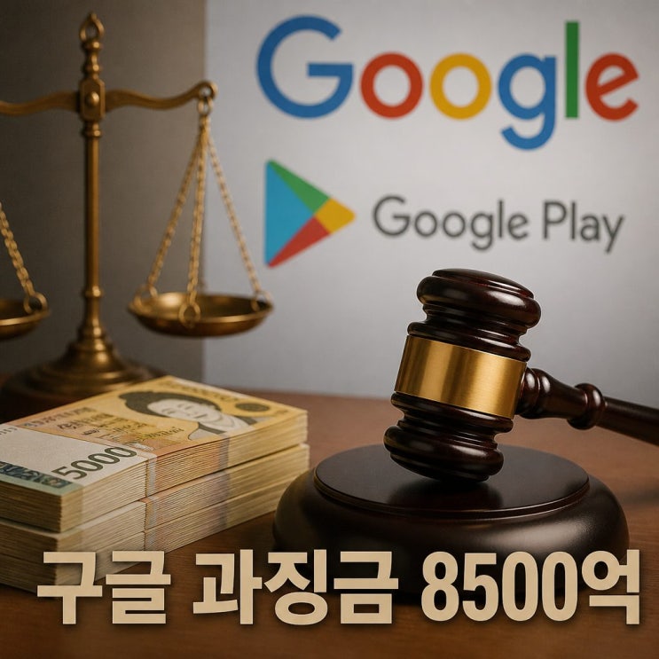 <b>공정위 구글 제재</b>, 앱마켓 최혜대우 강요 과징금 8500억