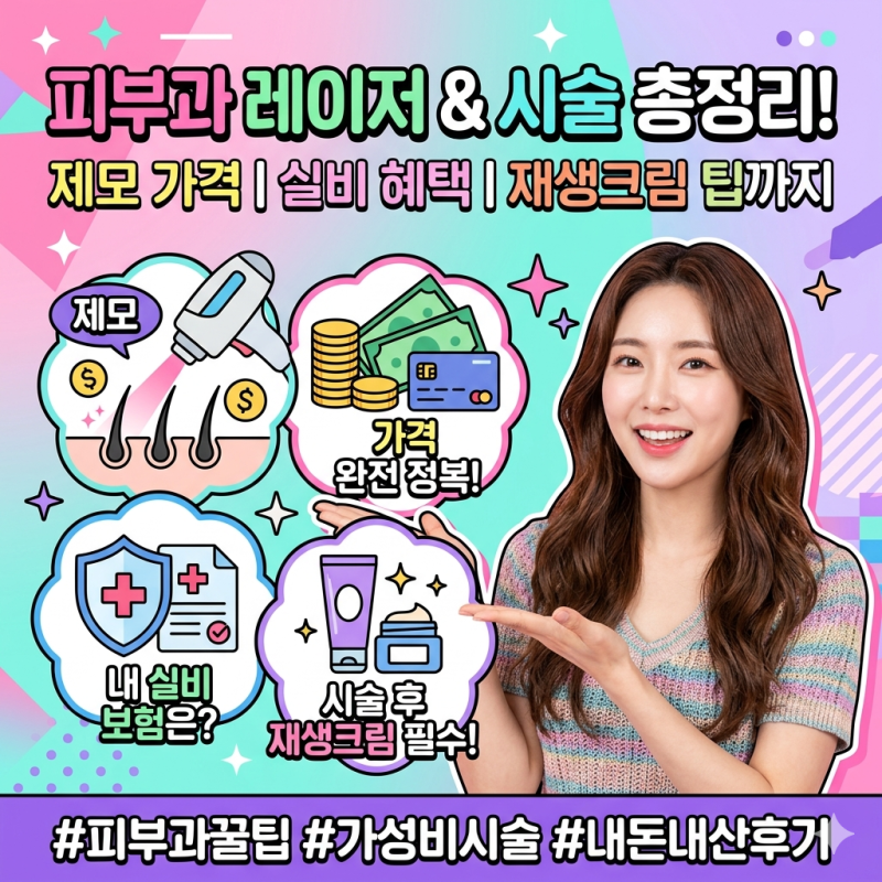 피부과 시술 전 필독! (+레이저 종류별 효과, 평균 가격, 실비 여부 팩트체크,트러블치료종류,....