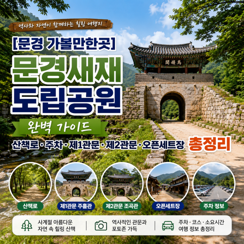 [문경 가볼만한곳] 문경새재도립공원 완벽 가이드 : 산책로·주차·제1관문·제2관문·오픈세....