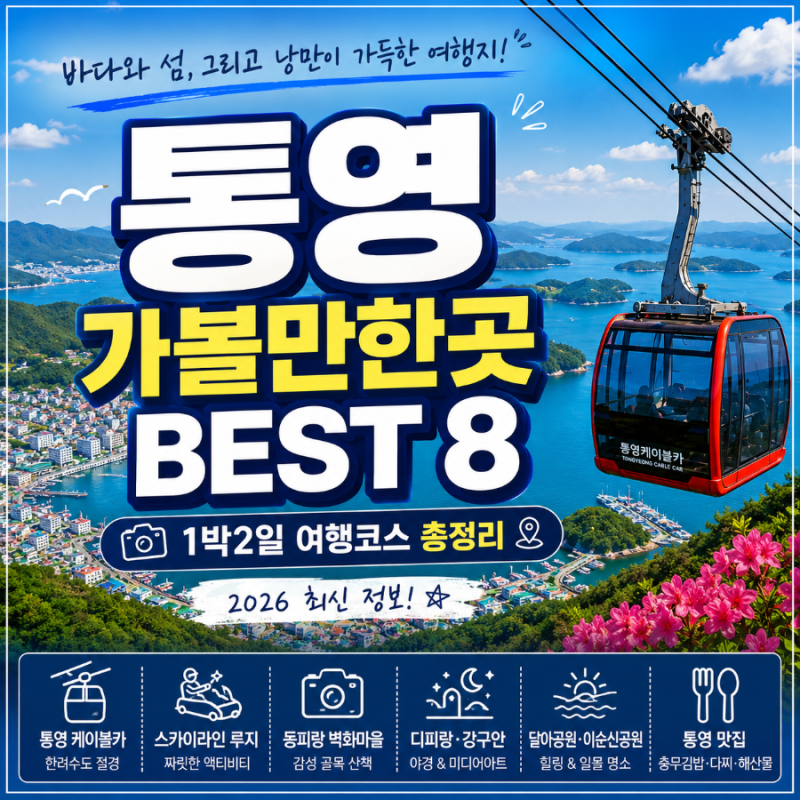 BEST 8 Tongyeong Attractions! 2-Day Itinerary, Cable Car, and Restaurants (Latest 2026)