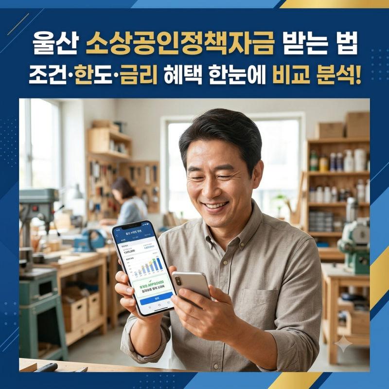 울산 소상공인정책자금 조건 및 신용보증재단 신청 방법 비교