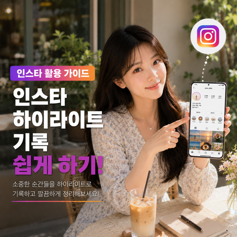 인스타 하이라이트 기록 확인 후 프로필 표시와 삭제하는 방법
