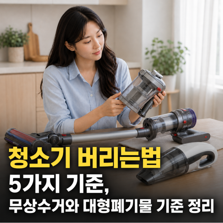 청소기 버리는법 5가지, 무상수거와 대형폐기물 기준 정리