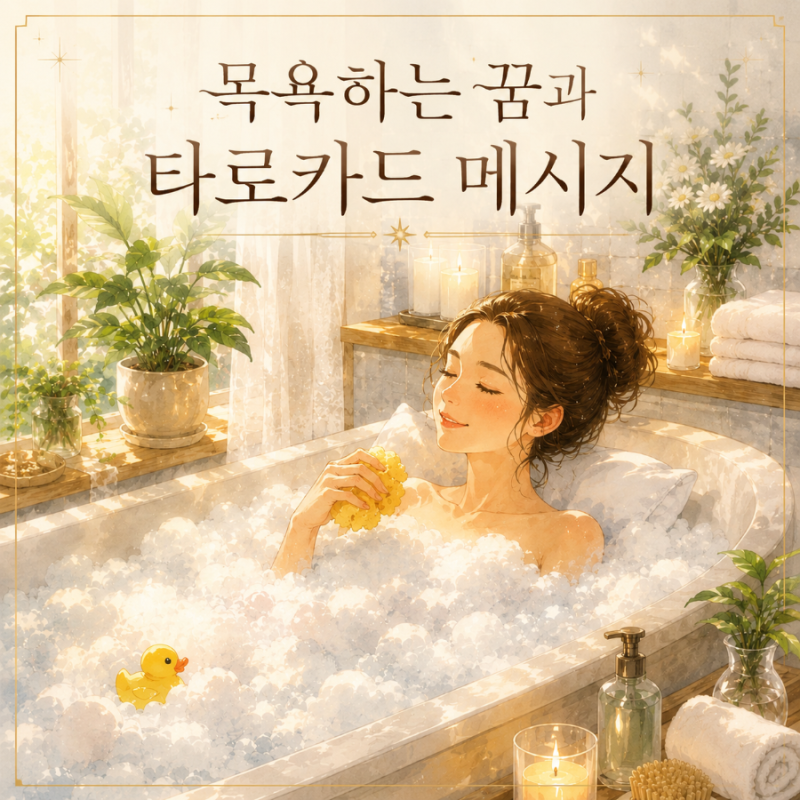 목욕하는 꿈 해몽 상황별 총정리! 타로가 전하는 정화와 새로운 시작의 메시지