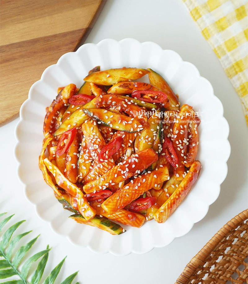 오징어초무침 레시피 오징어 데치기 요리
