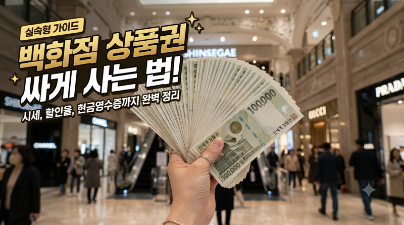 [ 상품권 싸게 사는 법 ! ] 신세계 롯데 현대 백화점 상품권 싸게 사기 , 시세 할인율 및 현금....