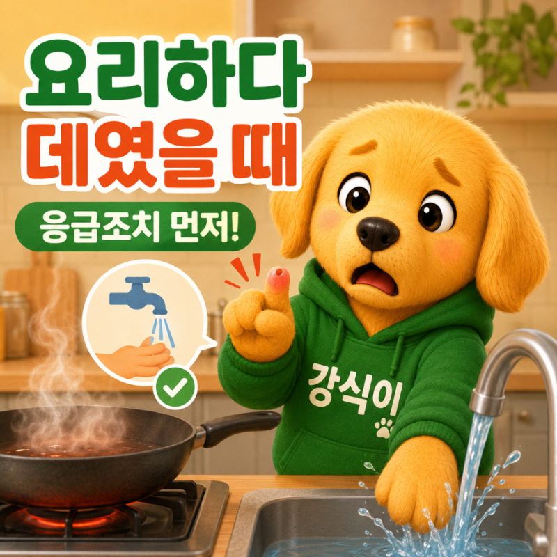 요리하다 뜨거운 거에 데였을 때 응급조치 손가락 화상, 얼음부터 대면 안 되는 이유
