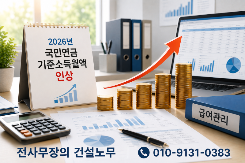2026년 국민연금 기준소득월액 상·하한액 변경! 사업주가 꼭 알아야 할 핵심 내용
