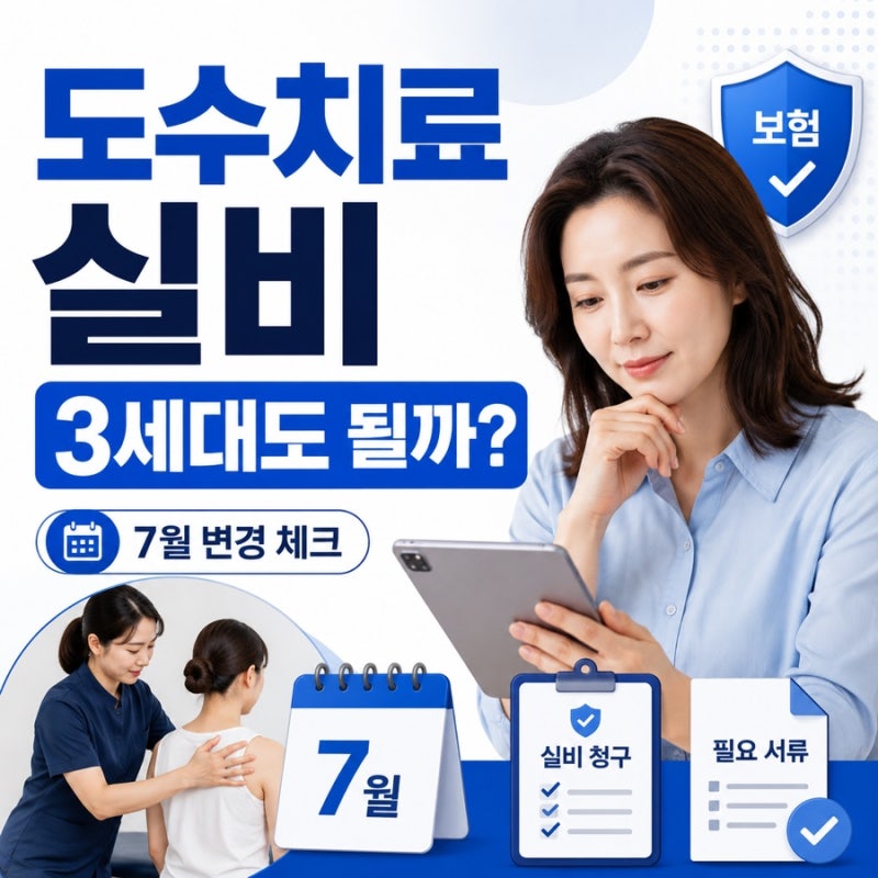 도수치료 효과 가격 도수치료실비 7월부터 달라진다는데......