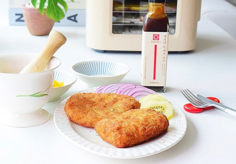 사보텐 신제품 돈까스 제주흑돈카츠 에어프라이어 냉동 돈까스 튀기는법