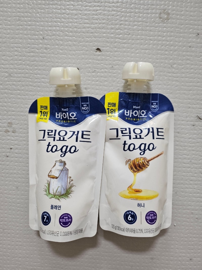 간편하게 즐기는 매일 바이오 그릭요거트 to go! 플레인 & 허니 둘 다 만족