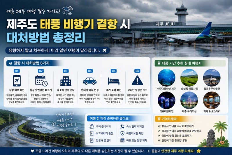 제주도 태풍 비행기 결항 시 어떻게 해야 할까? 여행 전 꼭 알아야 할 대처방법 총정리