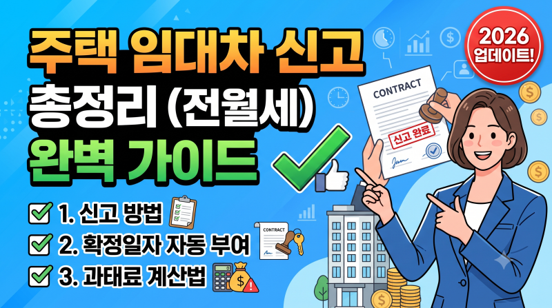전월세 계약후 한달 주택임대차신고 안하면 과태료부과돼요