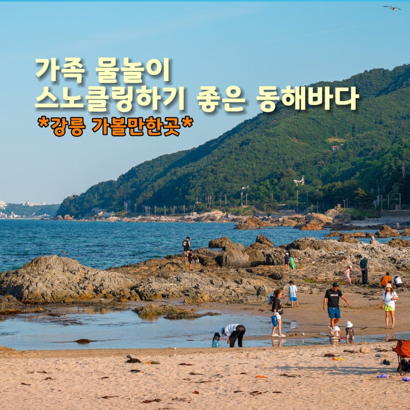 강릉 가족여행 물놀이 스노클링 하기 좋은 안인해수욕장과 안인항