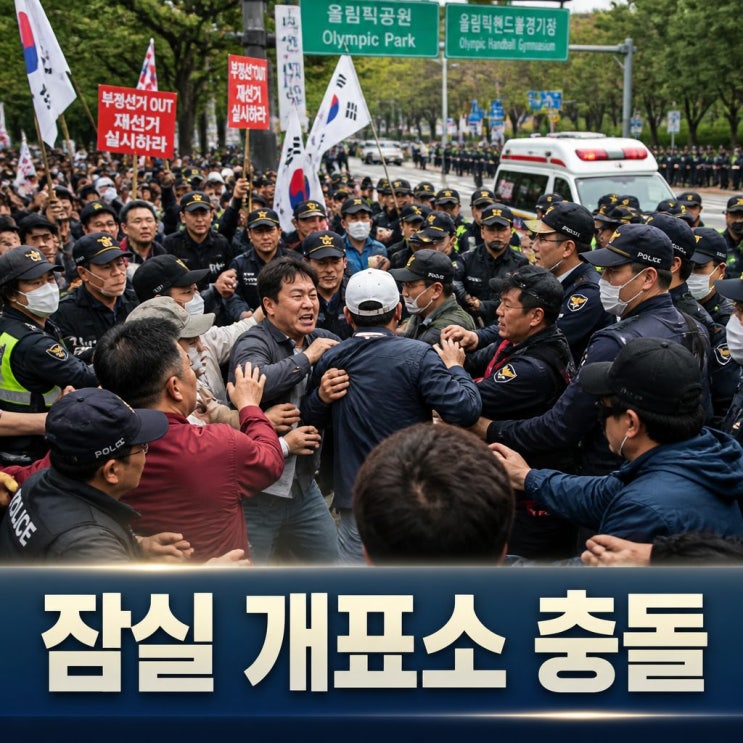 [속보] <b>잠실 개표소 충돌</b> 국조특위 방문 앞두고 대치