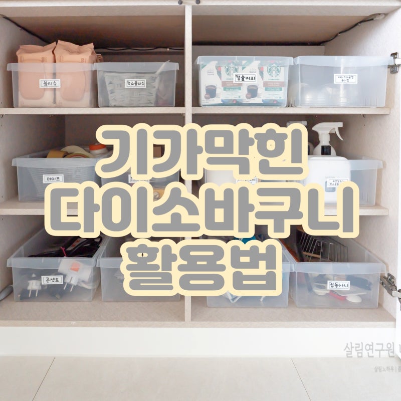 우리집 수납 정리 꿀템 다이소 바구니 활용법