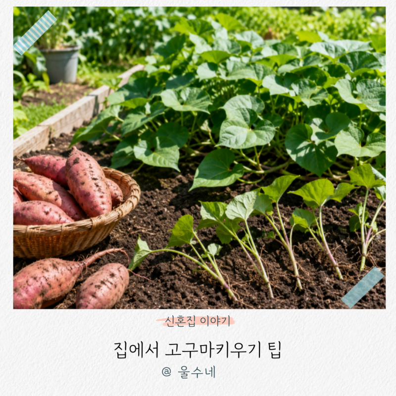 고구마 모종 심는시기 수확시기 정리, 집에서 고구마키우기 팁