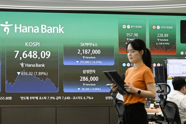 "메타 쇼크" 삼성전자 SK하이닉스 폭락 <b>코스피 8000선 붕괴</b> 이유