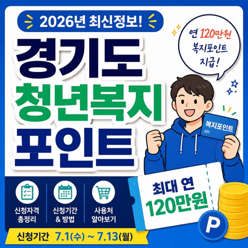 경기도 청년복지포인트 2026 신청 시작! 자격조건·사용처·신청방법 총정리