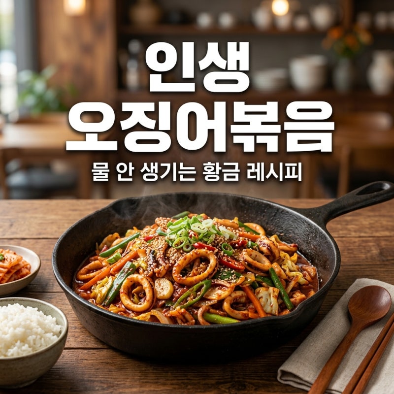 오징어볶음 레시피 물 안 생기게 만드는 류수영 백종원 황금비법