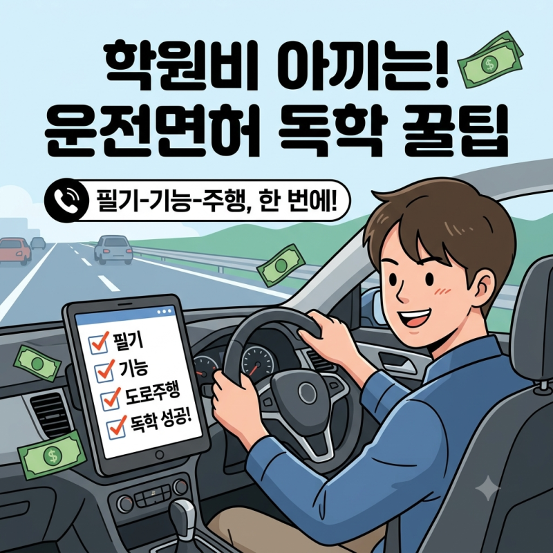 운전면허 독학 취득 방법, 학원비 아끼는 필기 및 기능 시험 합격 공식