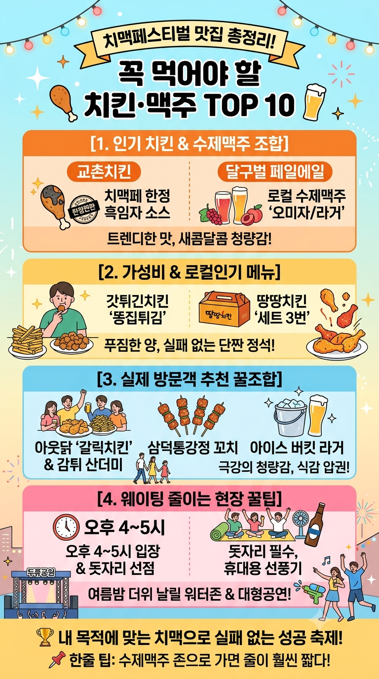 대구 치맥페스티벌 맛집 총정리! 아직도 줄만 서다 올 생각인가? 꼭 먹어야 할 치킨·맥주 추....