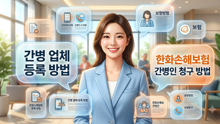 오렌지 간병 업체 등록 방법 한화 손해 보험 간병인 청구 방법