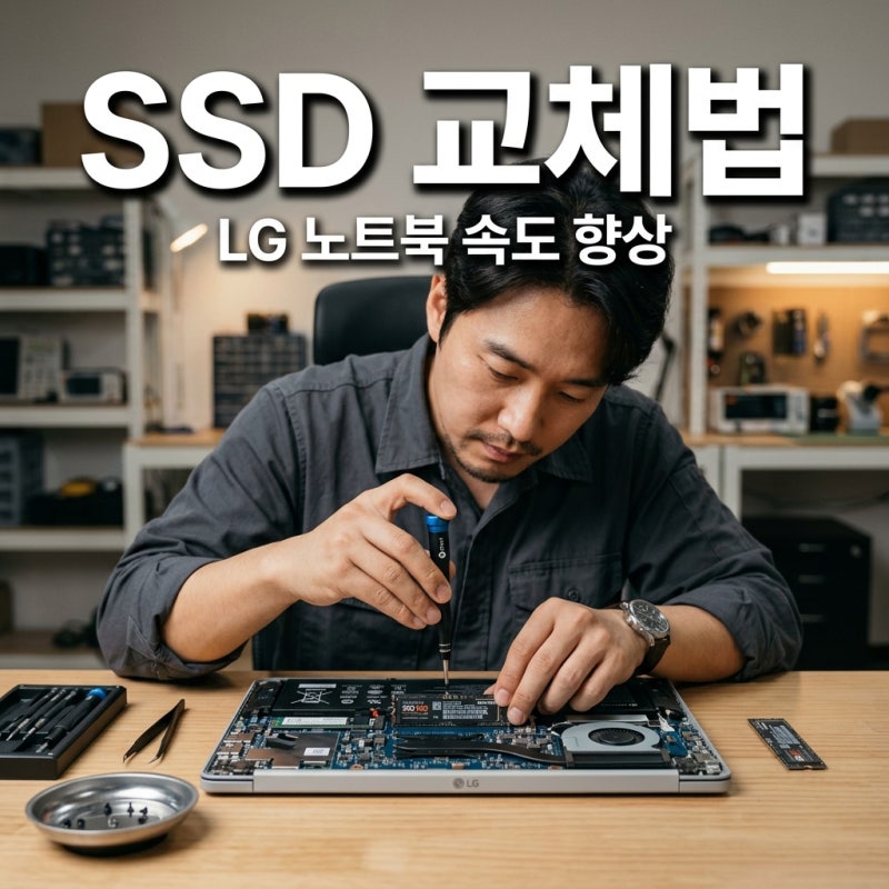 LG XNote SSD 교체 방법 : 구형 노트북 속도 5배 올리는 완벽 가이드