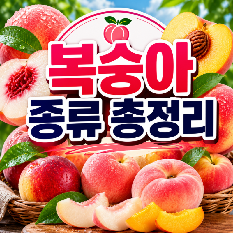복숭아 종류 총정리! 백도·황도·천도·신비복숭아 차이 한 번에 알아보기