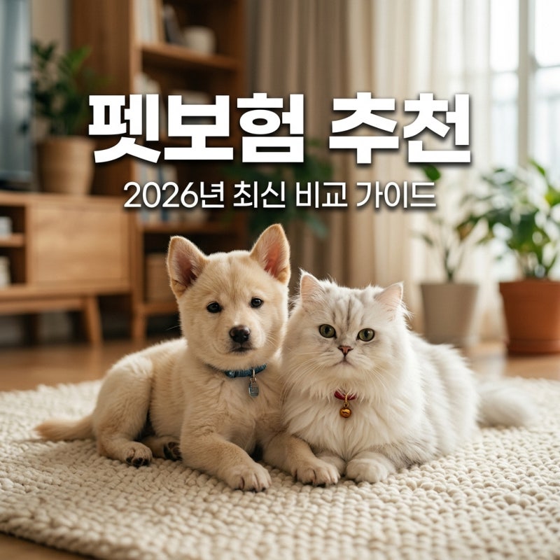 펫보험 비교 추천 2026 가이드 보장 내용과 가입 팁 총정리