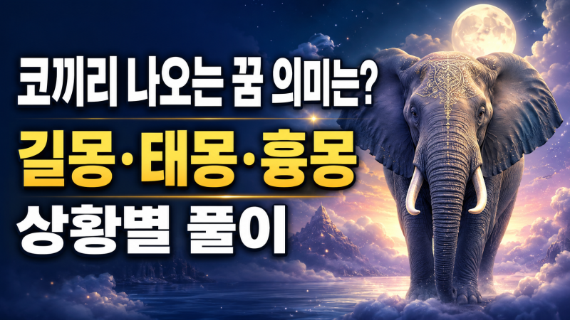 코끼리 나오는 꿈 의미는? 길몽·태몽·흉몽 상황별 풀이