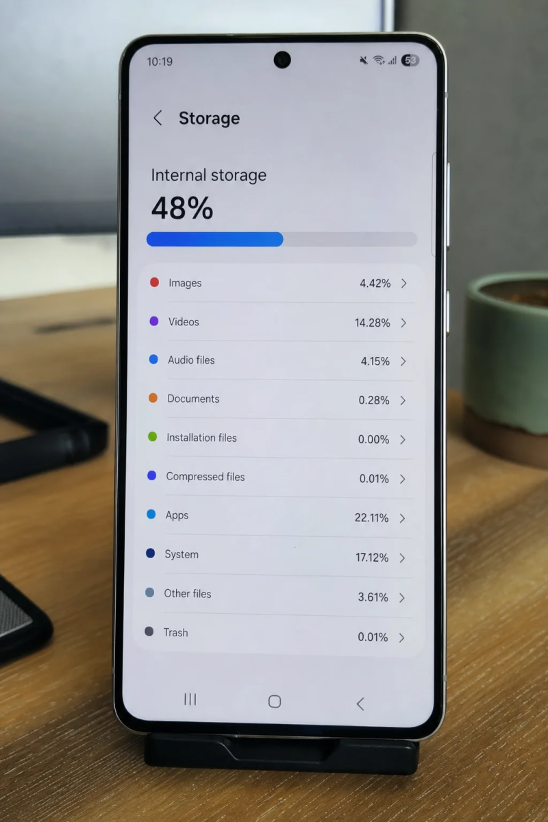 갤럭시 S25 울트라 화면 녹화 중단, One UI 8.5 저장공간과 발열 42도 원인 구분