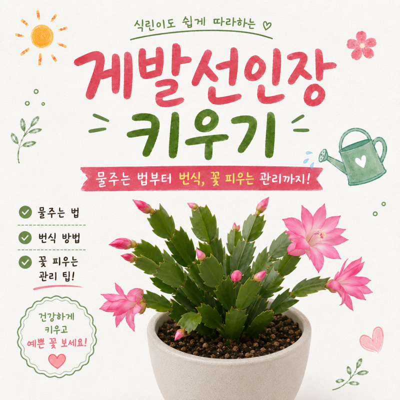 게발선인장 키우기 물주는 법부터 번식 꽃 피우는 관리까지