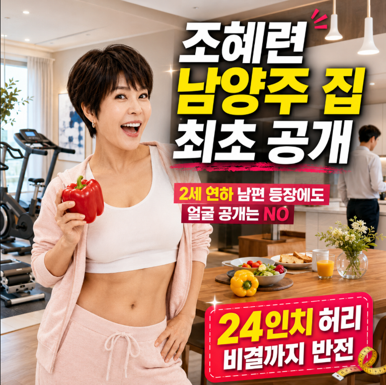 조혜련 남양주 집 최초 공개…2세 연하 남편 등장에도 “얼굴 공개는 NO”, 24인치 허리 비결....