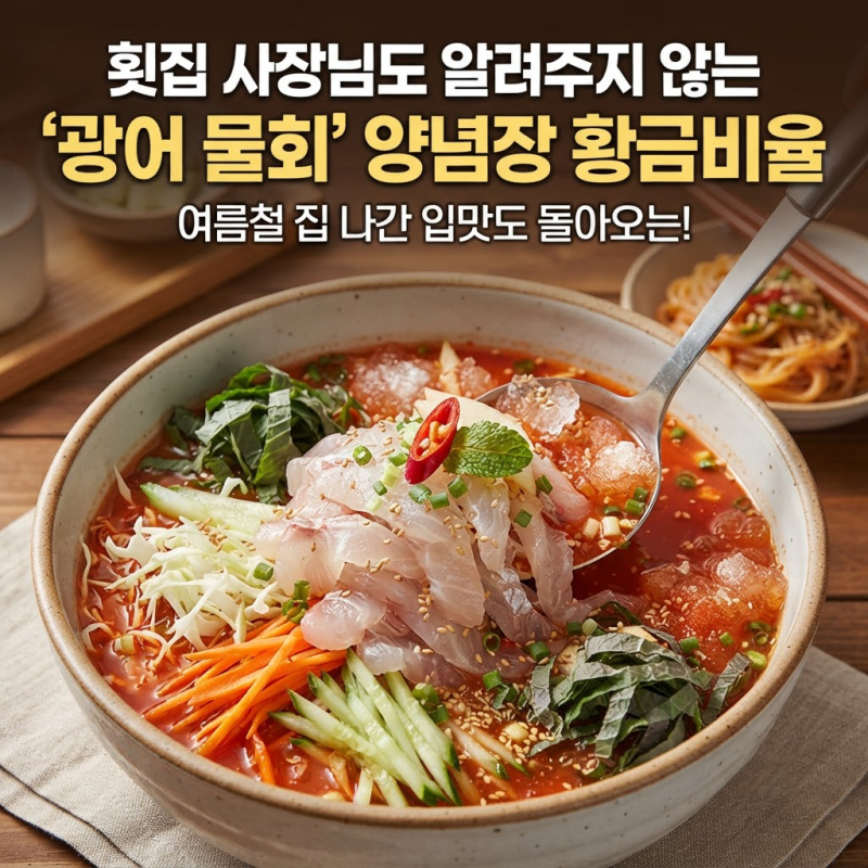 횟집 사장님도 알려주지 않는 '광어 물회' 양념장 황금비율
