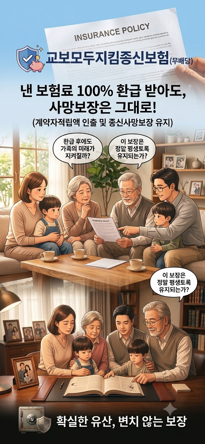 내가 낸 돈 100% 돌려받고 사망보장은 그대로? 교보모두지킴종신보험 핵심 정리!