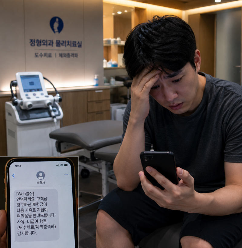 도수치료 체외충격파, 실비 다 나오는 줄 알았어요