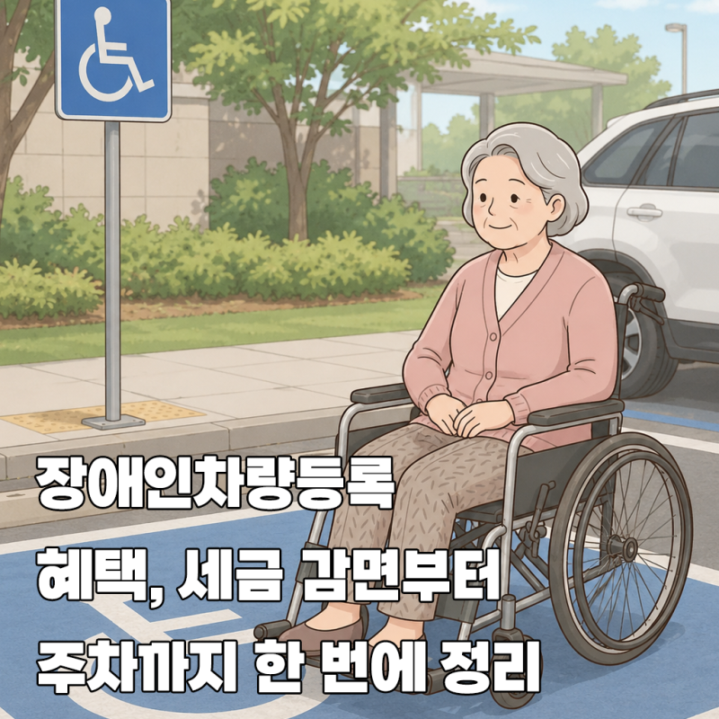 장애인차량등록 혜택, 세금 감면부터 주차까지 한 번에 정리