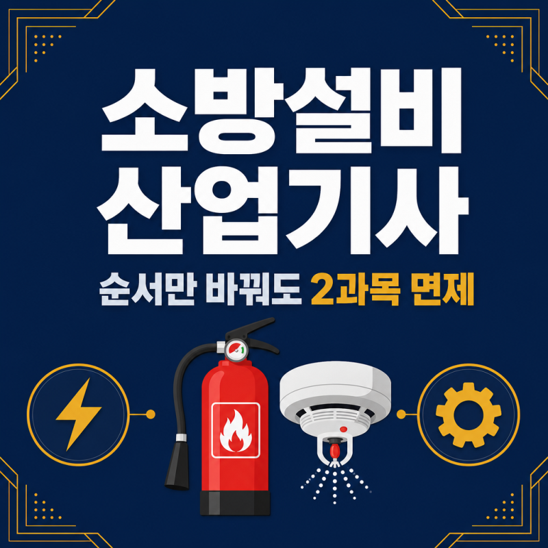 소방설비산업기사 전기·기계, 순서만 바꿔도 2과목 면제