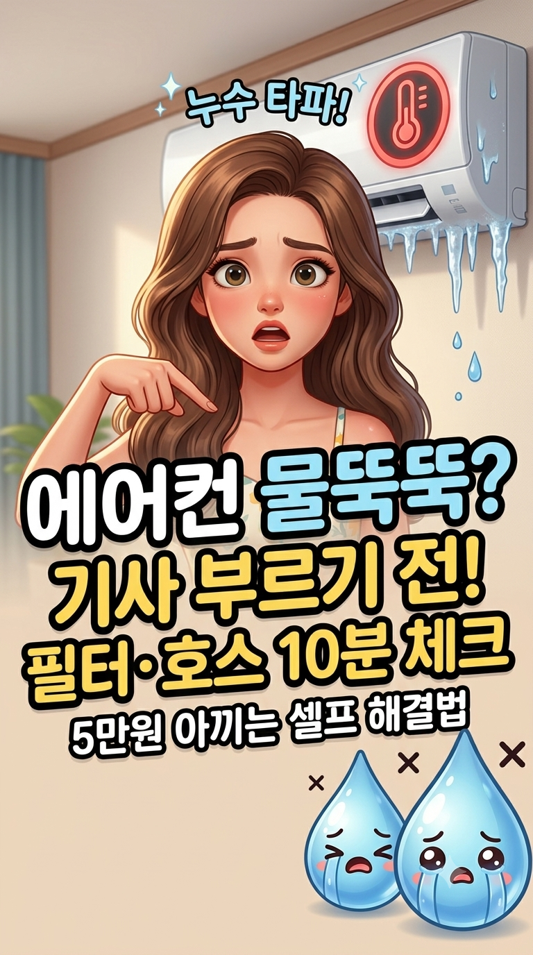에어컨 물떨어짐 원인 실내기 누수 해결하는 셀프 점검 방법 3가지