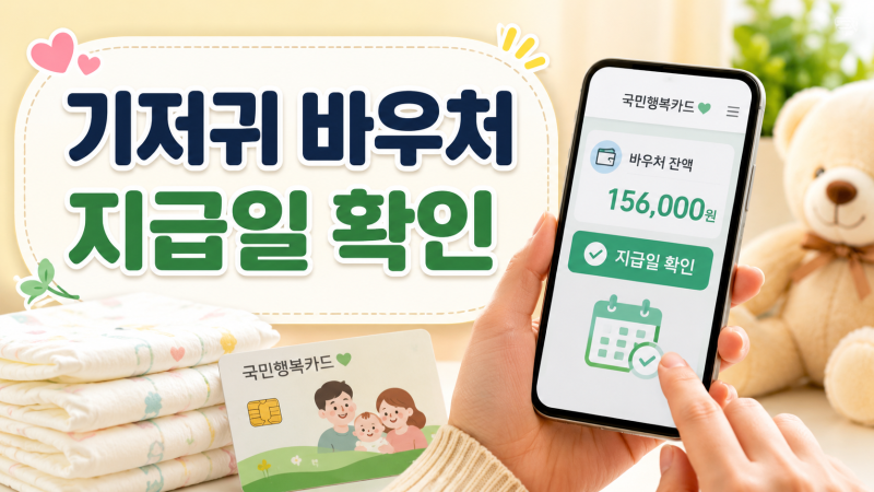 기저귀 바우처 지급일 언제 들어올까? 신청 후 확인 방법 정리