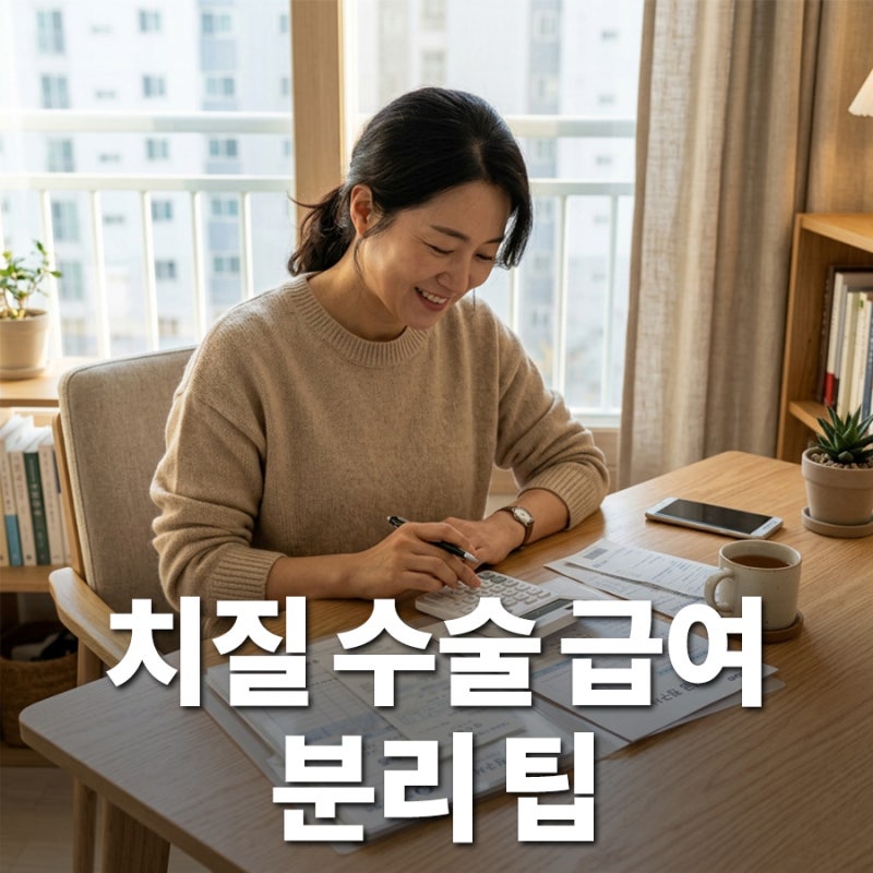 치질 수술 병원비 50% 아끼는 급여 항목 영수증 분리 팁